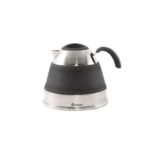 Outwell 1.5 Litre Stainless Steel Folding Collapsible Camping Kettle in BLACK